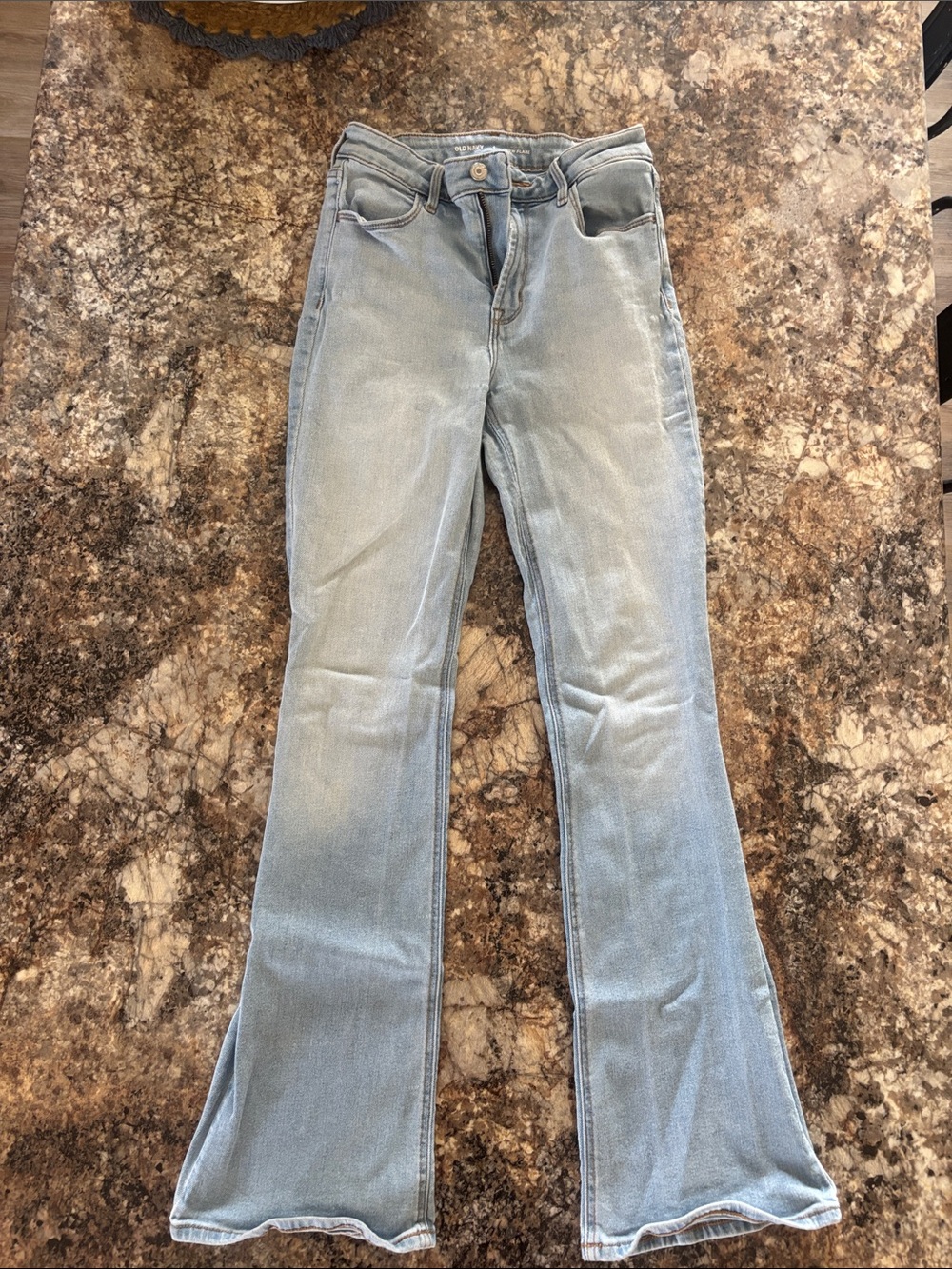 Old Navy Light Blue Flare Jeans - High-Rise Style